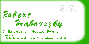 robert hrabovszky business card